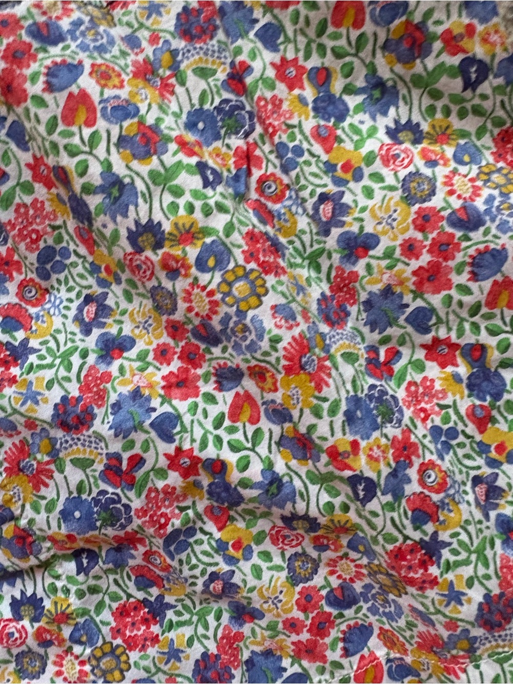 Sleepy jones floral pajama top button down blouse size S cotton - Picture 5 of 7